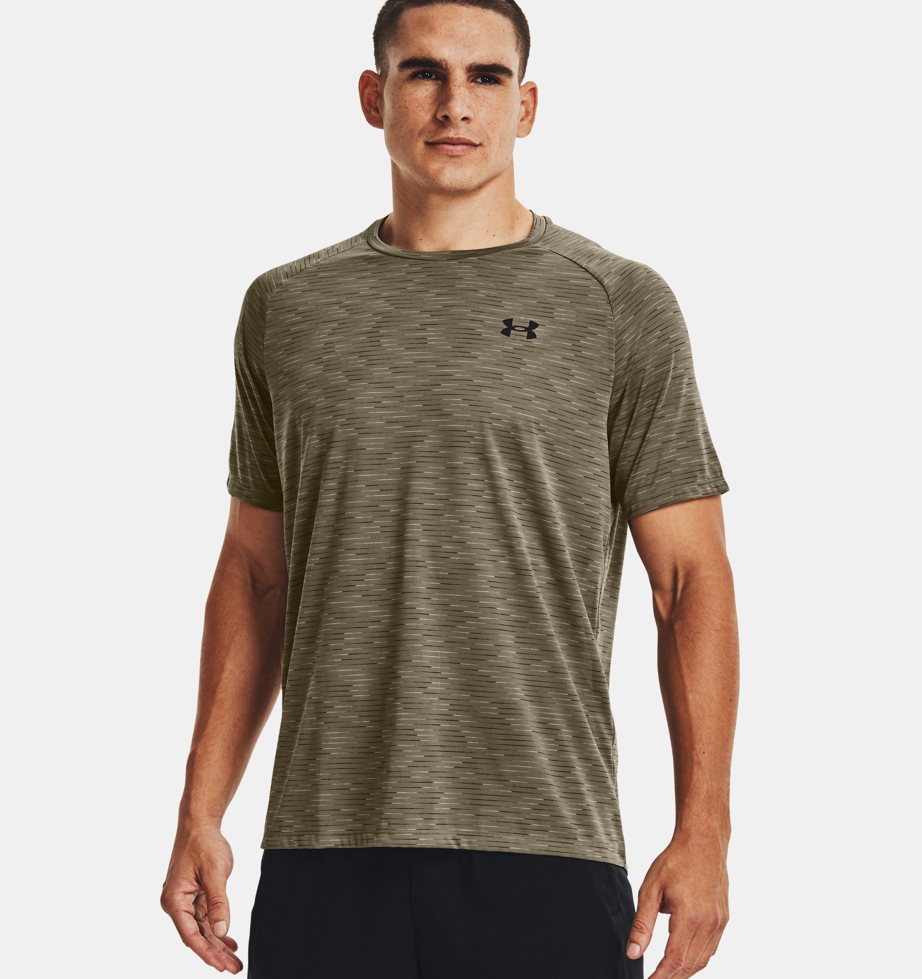 Under Armour Tech Mens Training Top Grey Short Sleeve T-Shirt Gym Running M L UA 
